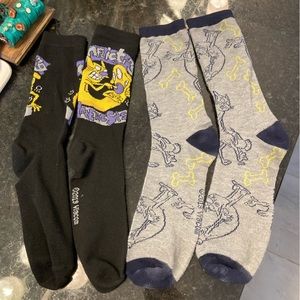 men’s cat dog Nickelodeon 2019 cartoon socks 2 pairs
